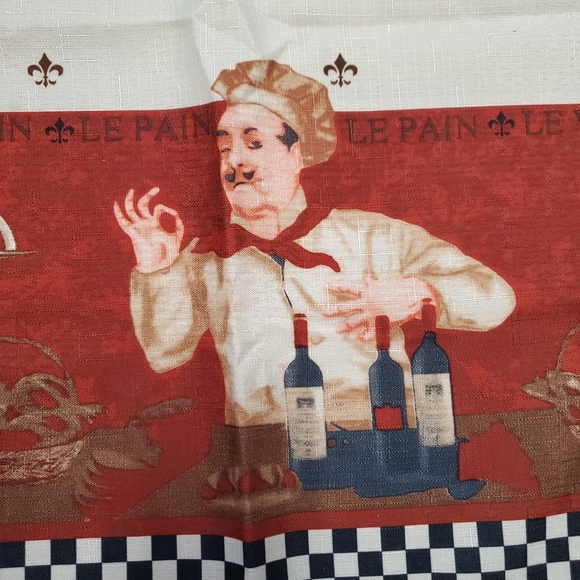 CHEF KISS ☆ SET OF KITCHEN CURTAINS w/o VALANCE ☆ NIP - Picture 4 of 7